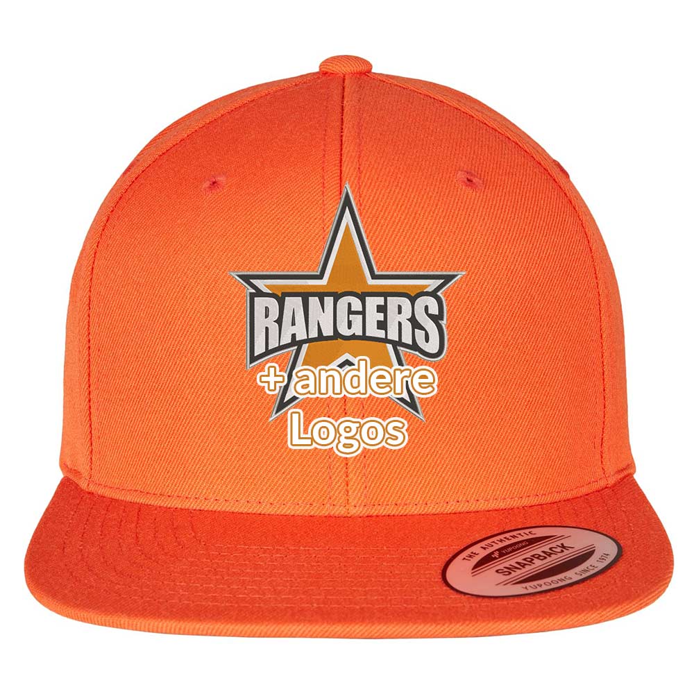 Classic Snapback orange mit gesticktem "Rangers Logo"