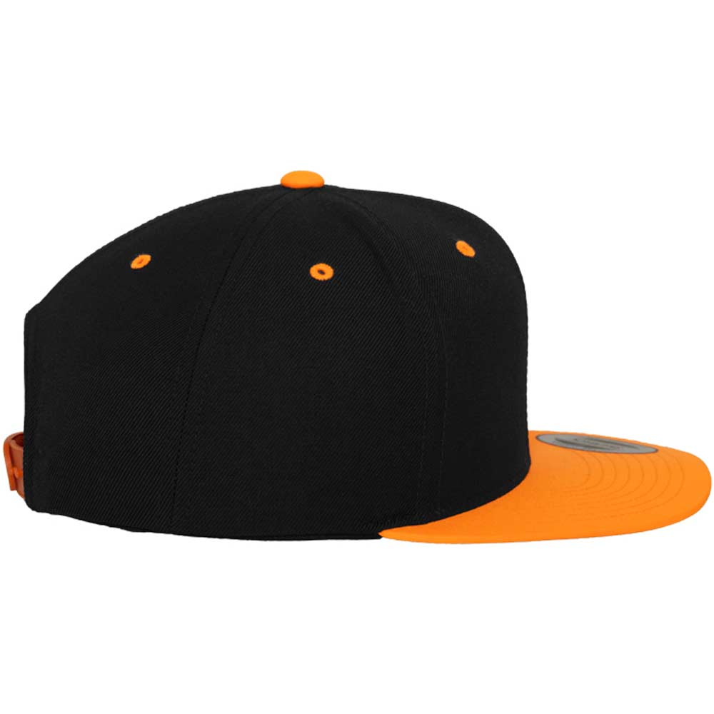 Classic Snapback 2-Tone Cap schwarz/neonorange mit gesticktem "Rangers Logo"