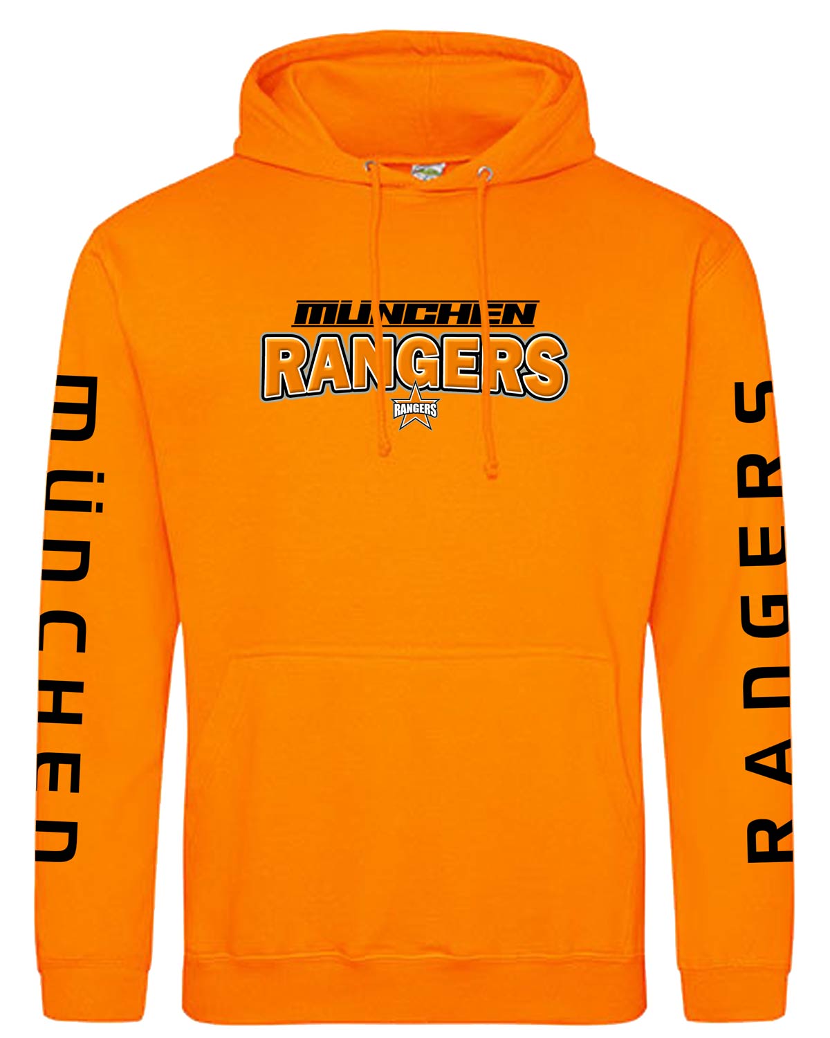 Hoodie mit Schriftzug und bedruckten Armen
