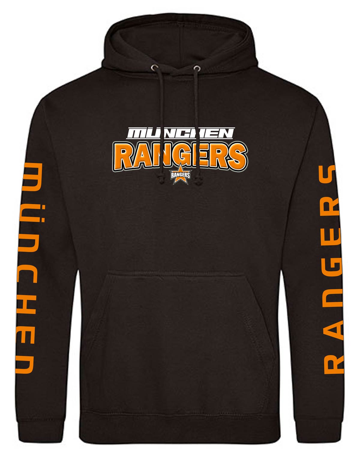 Hoodie mit Schriftzug und bedruckten Armen