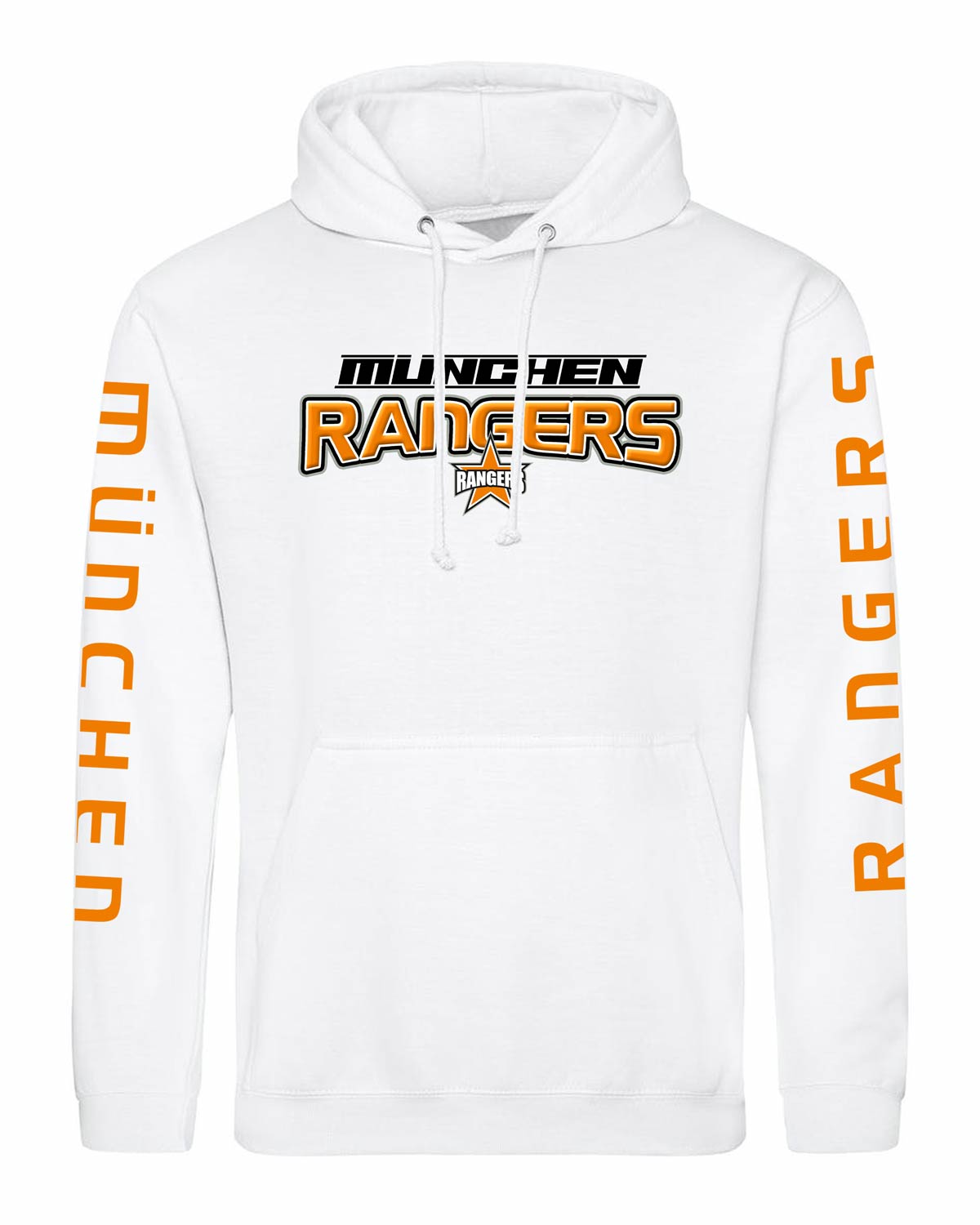 Hoodie mit Schriftzug und bedruckten Armen