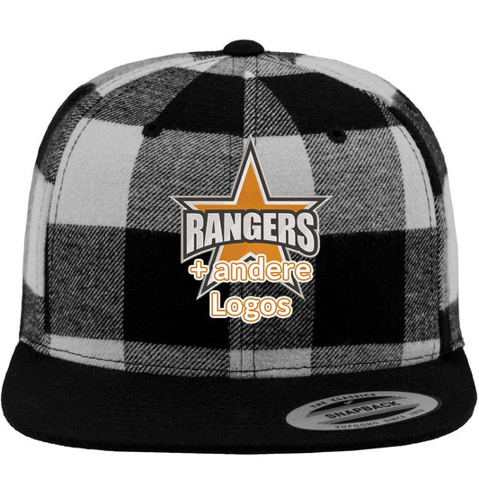 Checked Flanell Snapback Cap mit gesticktem "Rangers Logo"