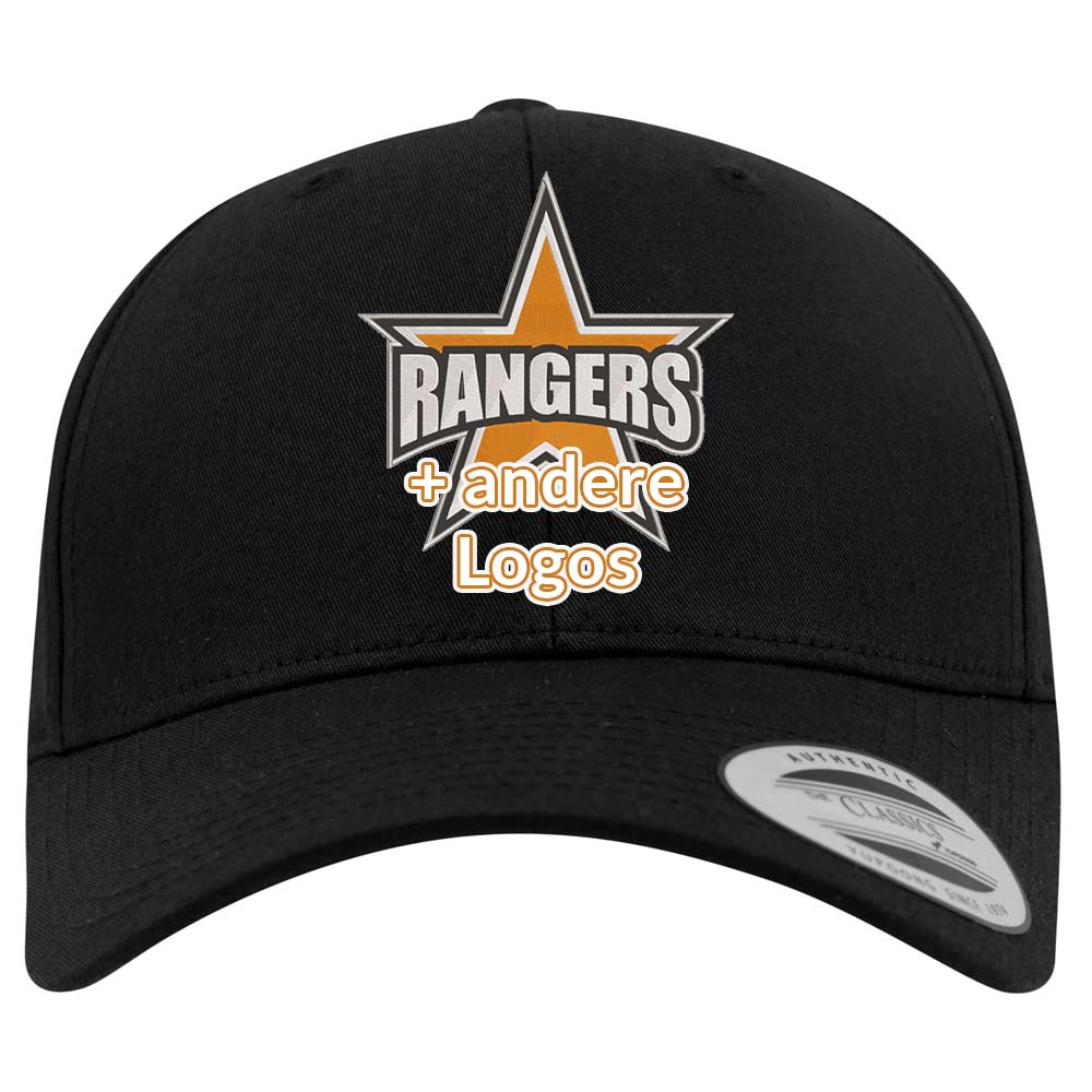 Curved Classic Snapback schwarz mit gesticktem "Rangers Logo"