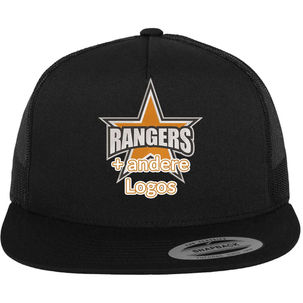 Classic Trucker schwarz mit gesticktem "Rangers Logo"