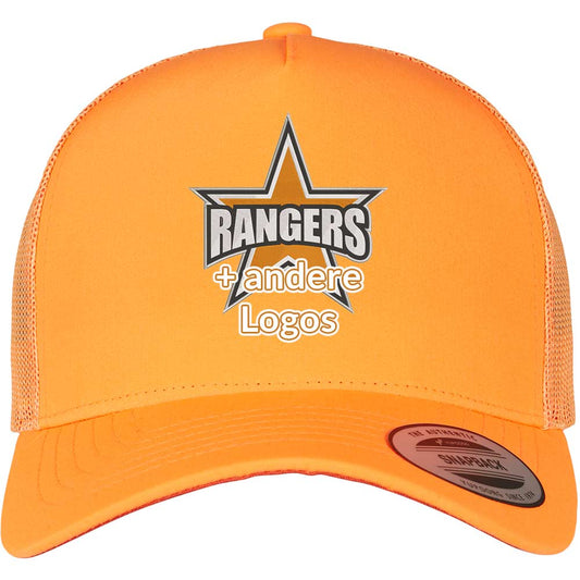 Neon Retro Trucker neon-orange mit gesticktem "Rangers Logo"