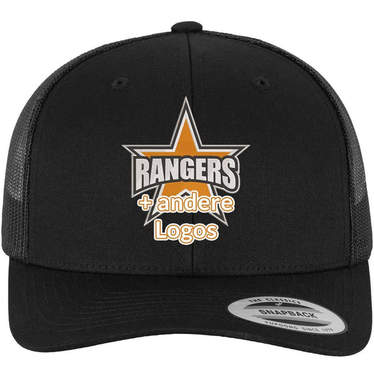 Retro Trucker schwarz mit gesticktem "Rangers Logo"